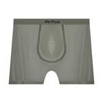 3 Pack Men's Ice Silk Full-Coverage Antibacterial Mid-Rise Boxer Briefs