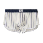 4 Pack Men's Ultra-Soft Breathable Cotton Striped Design Comfort Trunks & Boxers Briefs