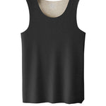Men's Thermal Silk-Wool Sleeveless Vest - Solid Color Seamless Base Layer