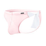Men's Sexy Translucent Lace-up Briefs with Unfastened U-shaped Large Pouch