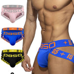 2 Pack Men's Breathable Personalized Low-Rise High-Elastic Briefs