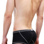2 Pack Men's Sporty Breathable U Convex Pouch Trunks