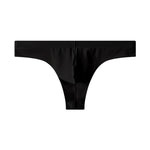 4-Pack Men's Seamless Solid Color Stretch Fit Ice Silk Thong