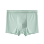 4 Pack Men's Seamless Cooling Ice Silk Antibacterial Mid-Rise Trunks