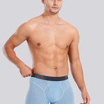 2 Pack Men's 3-Way Lift Icy Silk Striped Ultra Comfort & Breathable Boxer Briefs