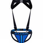 Men's Sporty Cut Adjustable Harness Elastic Supportive Fit Shoulder Strap & Jockstrap