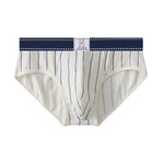 4 Pack Men's Striped Design Soft-Touch Cotton Fabric Breathable Briefs