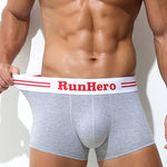 3 Pack Men's Solid Color Sports Breathable Cotton Large Pouch Boxer Briefs