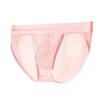 2 Pack Men's Ultra-Soft Ice Silk Quick-Dry Smooth Cooling Briefs
