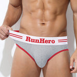 3 Pack Men's Low-Rise Sports Breathable Fitness Hip-Lifting Cotton Briefs