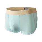 4 Pack Men's Ultra-Thin Breathable Solid Color Separated Pouch Smooth Trunks