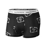 4 Pack Men's Ice Silk Printed Comfy Waistband Stretch Fit Trunks
