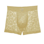 Men's Mid-Rise Sexy Seamless Lace Trunks
