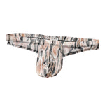 3 Pack Men's Ice-Silk Leopard Mesh Thong with Double-Lined Crotch