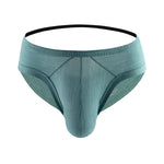 2 Pack Men's Low Rise Back Hollow 3D U-convex Large Pouch T-Back Briefs