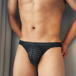 2 Pack Men's Breathable Soft Quick-Dry Mid-Rise Daily Comfort Solid Color Bikini