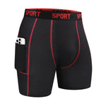 4 Pack Men's Workout Side Pocket Breathable Mid-Length Training Stretch Boxers Briefs