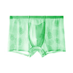 4 Pack Men's Ice Silk Antibacterial Mid-Rise Seamless Comfort Trunks