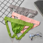 2 Pack Men's Ribbed U-Pouch Sexy Jockstrap