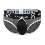 2 Pack Men's Sexy Mesh Front Opening Sponge Coaster Briefs