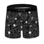 4 Pack Men's Ice Silk Trendy Prints Comfortable Smooth Touch Boxer Briefs