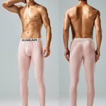 Seobean Men's Thin Autumn and Winter Essential Thermal Underwear Long Pants