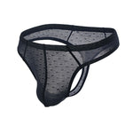 2 Pack Men's Low-Rise Solid Color Moisture-Wicking Sexy Light Compression Thongs