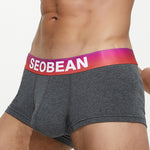 Men's Spliced Waistband U-Pouch Trunks