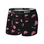 4-Pack Men's Leopard Print Mid-Rise Breathable Trunks