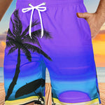 Men's Moisture-Wicking Bold Prints Sporty Cut Board Shorts