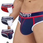 2 Pack Men's Breathable Mesh Comfortable U-convex Large Pouch Sports Briefs