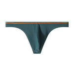 4 Pack Men's Low-Rise Solid Thongs with Reinforced Edging