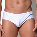 Men’s Shiny Solid Color Swim Briefs