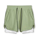 Men's Outdoor Sport Quick-Dry Breathable Double-Layer Activewear Shorts