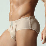 Men's Premium Fabric Comfy Waistband Stay-Put Fit Sporty Cut Solid Color Trunks