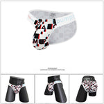 2 Pack Men's Breathable Alphabet-Print Expanded Pouch Briefs