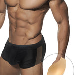 Men's Black Sheer Mesh Expanded Pouch Swim Shorts & Trunks