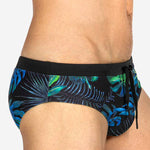 Men's Retro Print Casual Beach Swim Briefs