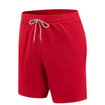 Men's Solid Quick-Dry Built-in Breathable Mesh Liner Travel-Friendly Sporty Board Shorts