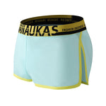 2 Pack Men's Stretch Boxer Shorts with Side Split Design and Support Pouch