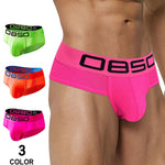 2 Pack Men's Comfortable Breathable Sports Solid Color Briefs