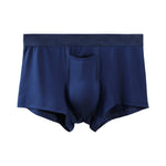 4 Pack Men's Solid Color Separation Pouch Style Separated Breathable Rayon Trunks
