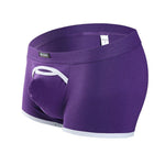 2 Pack Men's Premium Soft Cotton Breathable Pouch Solid Color Supportive Trunks