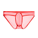 2 Pack Men's Ice Silk Breathable Sexy Low-Rise Anti-Odor Briefs