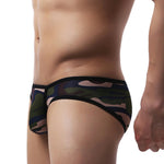 Men’s Sexy Camo Print Mesh Bikini