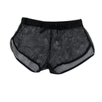 2 Pack Men's Breathable See-Through Hollow Design Loose-Fit Activewear Tops & Shorts