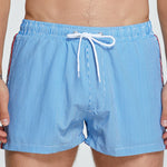 2-pack Men's Striped Double-layer Anti-embarrassment Beach Pants