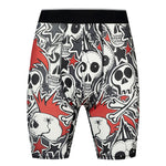 2 Pack Men's Printed High-Stretch Relaxed Fit Sport Activewear Tights
