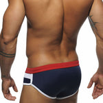Men's Nautical Stripe Swim Briefs with Removable Pad