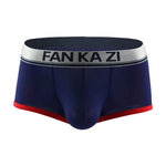 2 Pack Men's Color Block U-Pouch Mid-Rise Sporty Trunks